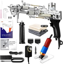 Justuft Rug Making Tufting Gun w Carpet Trimmer Kit Cut  Loop Pile BLK 6427A9F