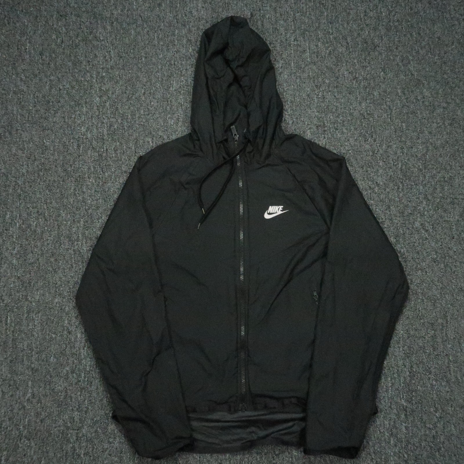 SACAI X NIKE Giacca Nike donna extra small nera windrunner con cappuccio zip intera giacca a vento XS