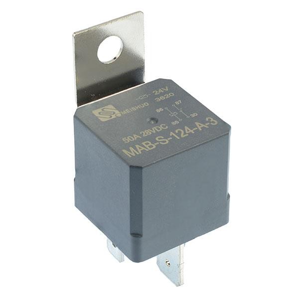 24V Automotive Auto Relay 70A 4-Pin Metal Bracket SPNO Normally Open Auto Truck