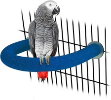 Natural Quartz Sand Parrot Perch - Ideal for Macaws African Greys, U-Shape