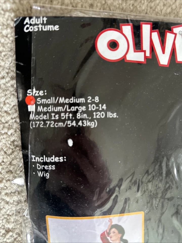 Olive Oyl Disfraz Adulto Popeye Marinero Esposa Pequeño Mediano Vestido Peluca Foto 4 de 4