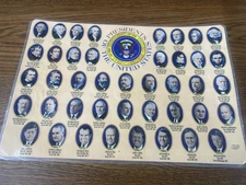 1993- ALL PRESIDENTS OF THE  UNITED STATES  POSTER (18x12 in) COLOR..