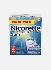 Nicorette Gum 4mg White Ice Mint 160 Pcs Exp 7/26