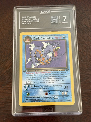 Dark Gyarados (1st Edition) graded TAG 7 for sale on eBay