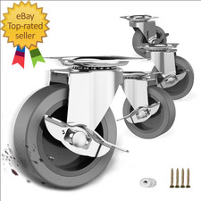 Caster Wheels,3 Inch Casters Set of 4,Heavy Duty Caster with Brake Locking Cas