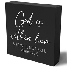 Christian Gifts for Women Motivational Scripture Bible Verse Desk Decor Wood ...