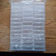 36 Pack 2.75"x1" Clear Plastic Storage Containers w/ Hinged Lid - Bead Storage