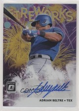 2020 Donruss Optic Fireworks Signatures Gold Prizm 1/10 Adrian Beltre Auto 05l6