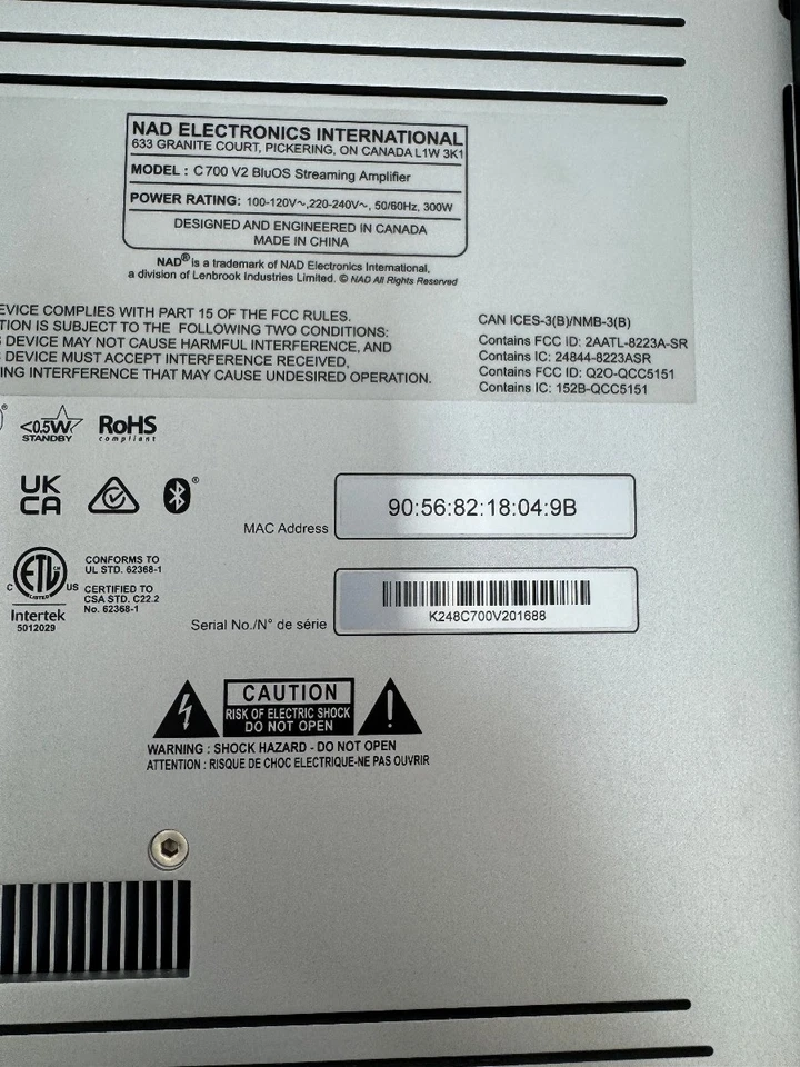 NAD C700 V2 | 2e Wahl - Schwarz - Bild 3 von 4