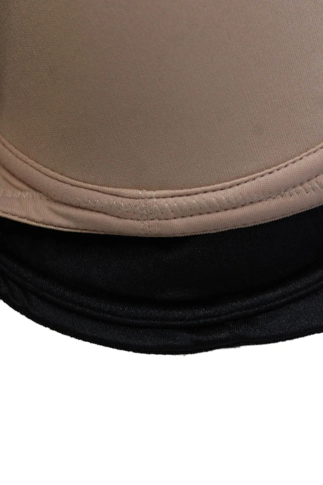 Conjunto de súper sujetador Panache para mujer forrado de algodón con cierre de cable negro desnudo talla 36E 38E Foto 2 de 4