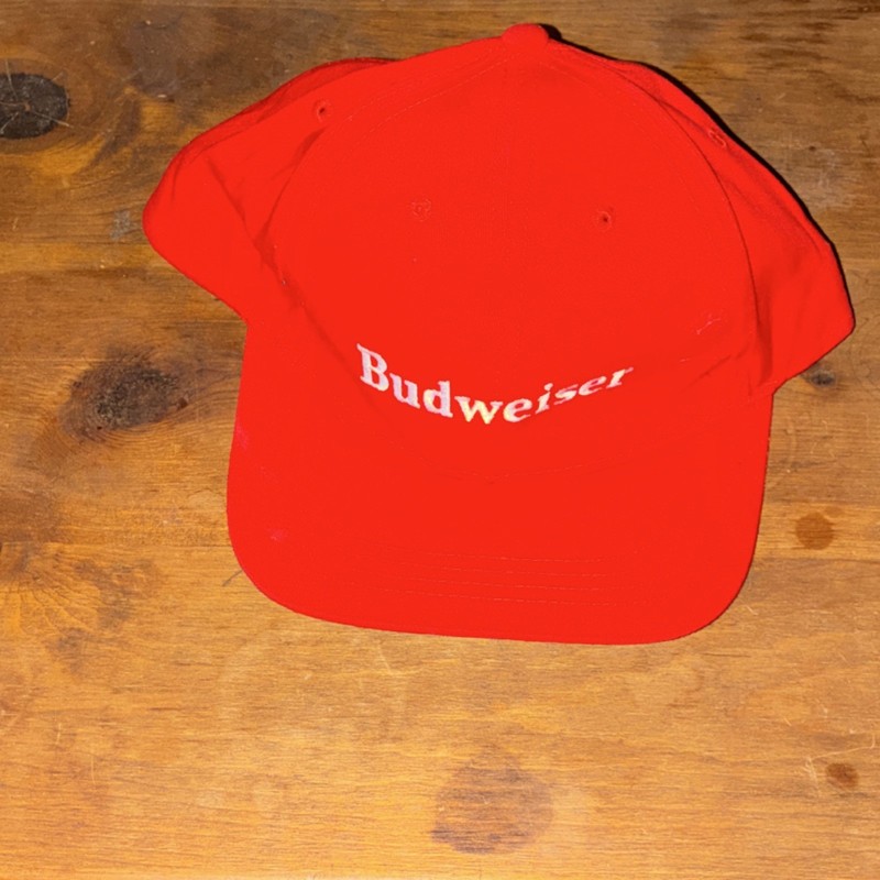Budweiser Red Breweriana Collectible Hat Breweriana Hat Breweriana Collectible