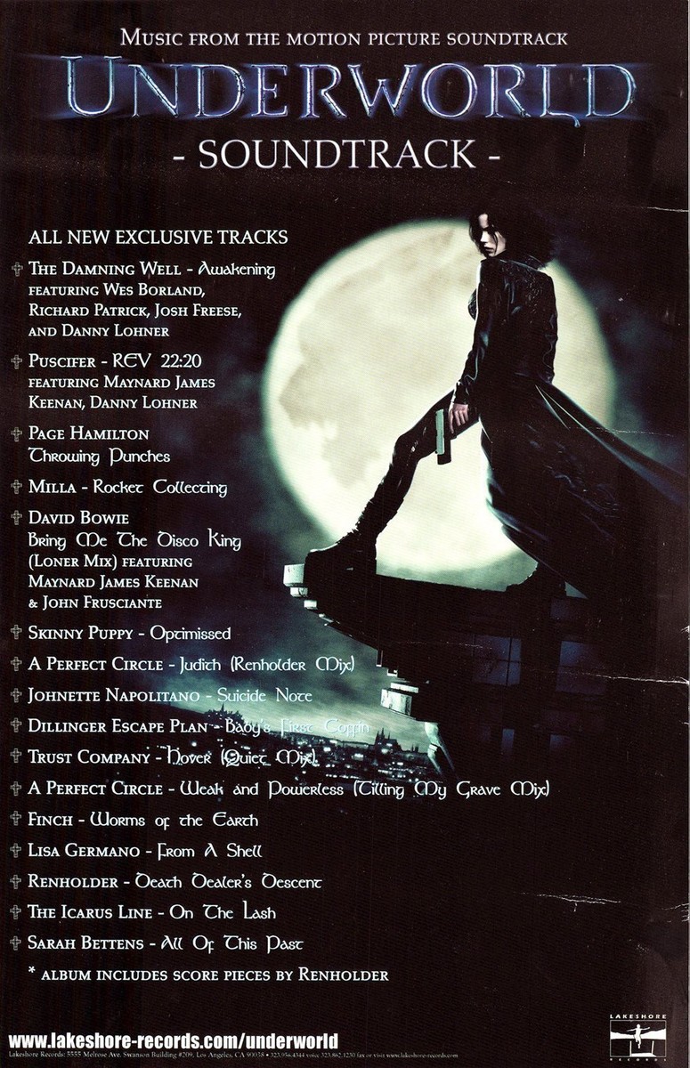 Underworld Music From Motion Picture Soundtrack Lakeshore Promo