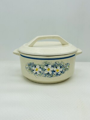 Lenox DEWDROPS Temperware 1.25 Qt Round Covered Casserole Dish 6.5 