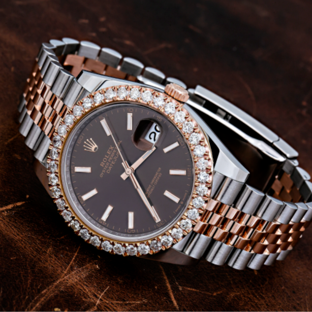 Rolex Datejust 41mm 126331 Two-Tone Jubilee Watch with Brown Dial
