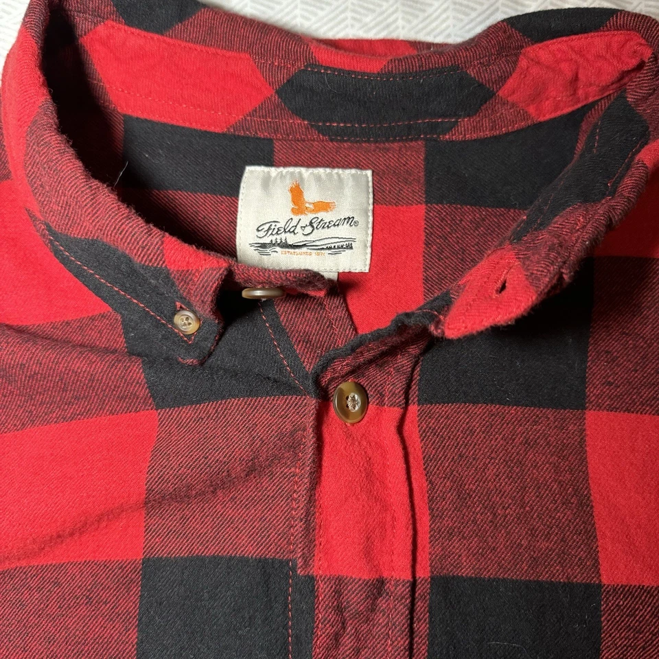 Field & Stream 2XL Red And Black Buffalo Plaid Flannel - Image 2 of 4