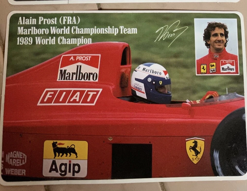 Lot of 3 Official Marlboro F1 Team Stickers *with Alain Prost* - Image 2 of 2