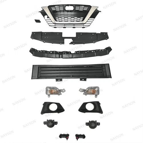 For Altima 2019-21 Radiator Grille/Shutter/Bumper Fog light Kit/Support Retainer