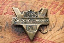 Vintage Hand Made Motorcycle Logo HD 1955 FL Solid Brass Bikers Belt Buckle