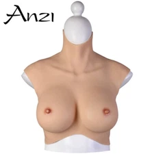 Plus Size Large Size  B-F Cup Silicone Breast Forms Breastplate For Crossdresser