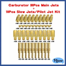 Carburetor 30Pc Main Jets+ 10Pc Slow Jets/Pilot Jet Kit For PWK Keihin OKO Carbs