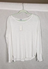 Splendid White Tee Shirt XL Cotton Modal Slub Casual Lightweight Spring Summer
