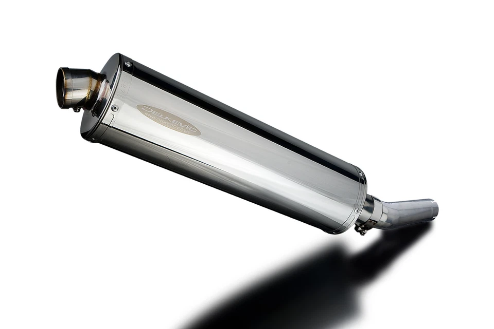 Kit silenciador escape acero inoxidable ovalado 18" Honda CBR600 F3 1995-98 Delkevic Slip On Foto 2 de 4