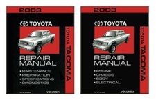 2003 Toyota Tacoma Shop Service Repair Manual Book Engine Drivetrain OEM