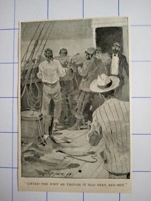 Die Leiche angehoben, als wäre sie rotheißes Boot Schiff Illustration 1898 gewesen