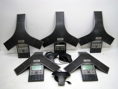 Lot of 5 - Cisco CP-7937G Polycom Technology IP Unified Conference VoIP Phone