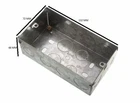 Flush Mount Metal Pattress Electric Back Box Double 2 Gang 47mm