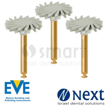 Set x 3 Dental Diacomp Plus Twist Komposit Polieren Diamant EVE 14mm fein