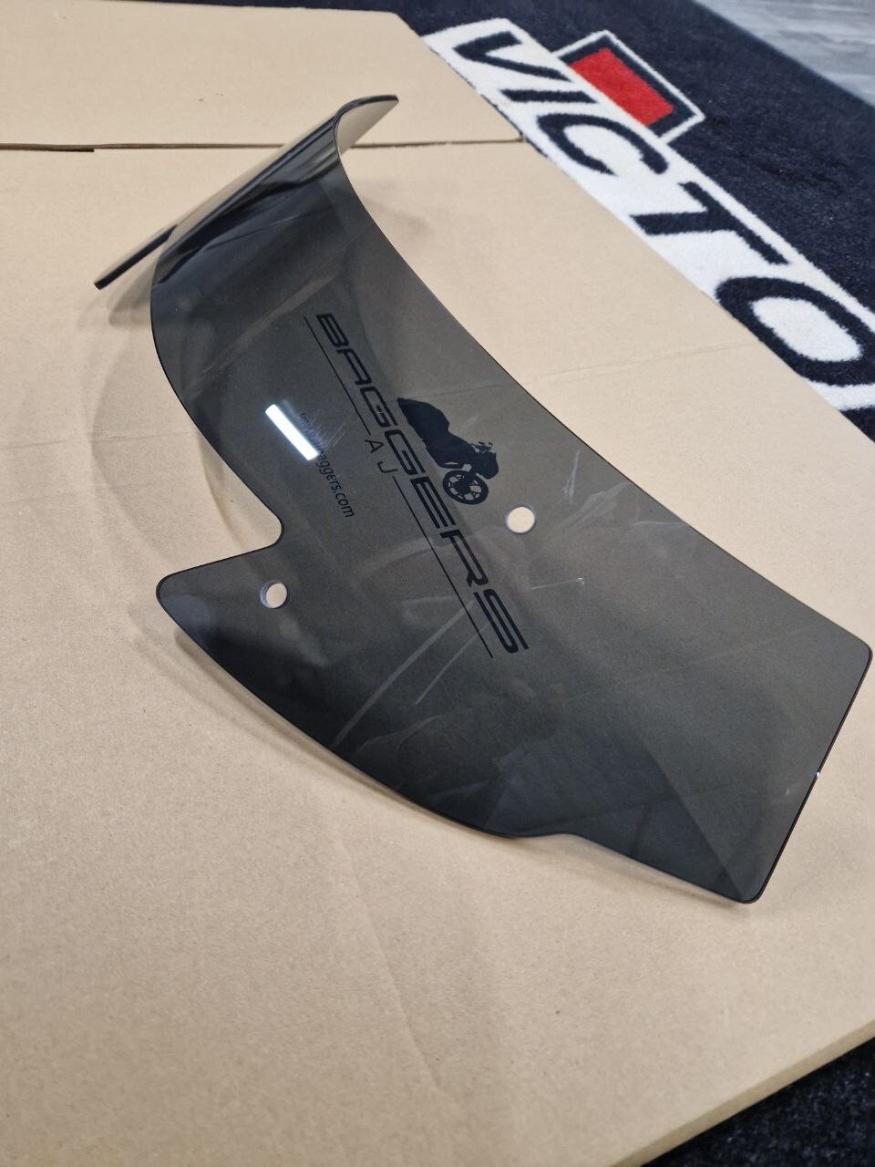 Victory Vision NEW Aero Light Tinted Windshield - 14" Height - By AJ Baggers