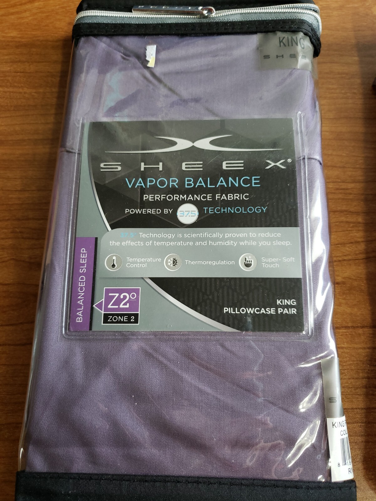 Sheex+Vapor+Balance+King+Pillowcases+In+Purple for sale online eBay