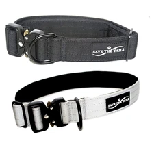 Medium & Large Heavy Duty Adjustable dog collar with metal buckle .