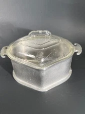 Vintage Guardian Service Triangular Pan, Roaster with Glass Lid 2 Qts
