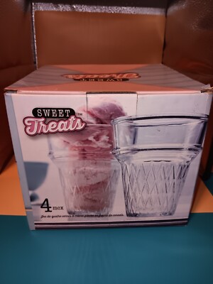 Home Essentials Glass Ice Cream Cone Dessert dishes