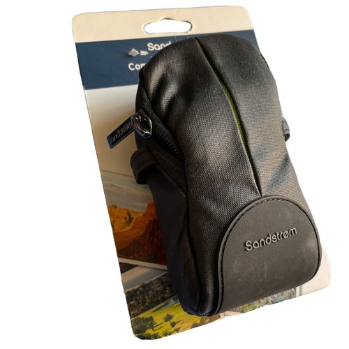 Sandstrom SWCOM13 Water Resistant Compact Camera Case Black Belt Strap Splash - Picture 2 of 8