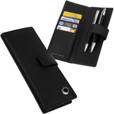 Hugo Boss Pencil Case Leather Pen Case for 2 Writing Instruments