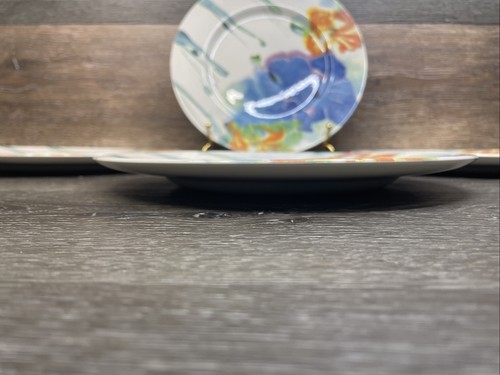 Royal Stafford FLORENCE 11” Dinner Plate Set - Iris Floral ~set Of 4 - Picture 8 of 16