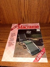 Vtg 1986 Plaids Sitting Pretty Macrame Lawn C...