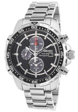 Seiko SSC299P1 Solar Chronograph Stainless Steel Alarm Men's Watch SSC299 New