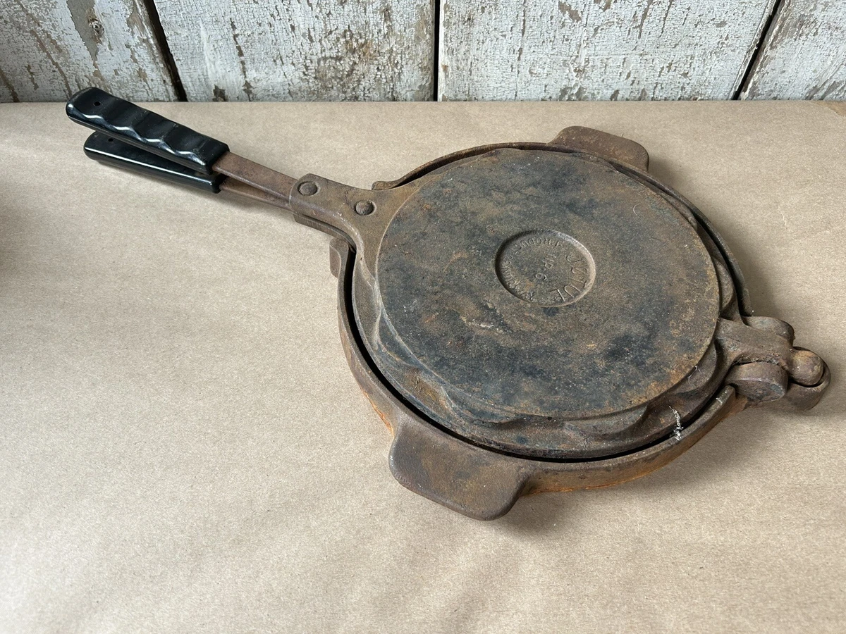 Jotul NR 6 Norway Wafer Pizzell Cast Iron Waffle Maker Iron w/ Ring Base |  eBay