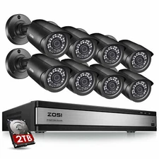 ZOSI 16CH 16 Channel H.265+ DVR 2TB 1080P Home CCTV security camera System