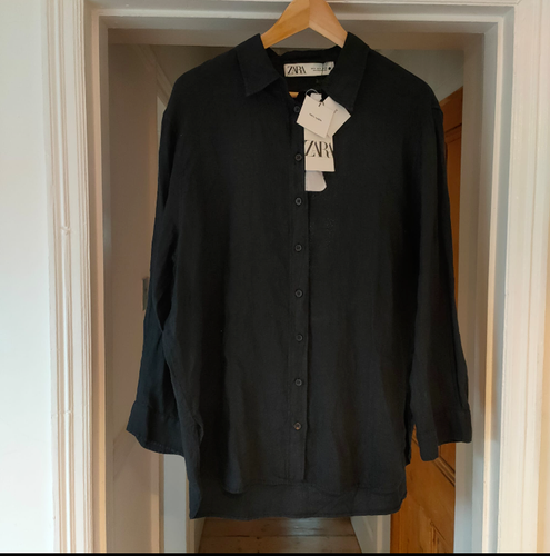 zara linen oversized shirt