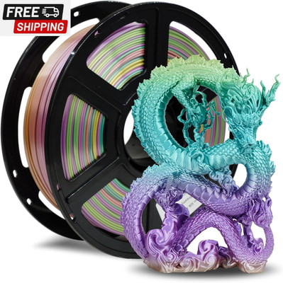 FLASHFORGE Silk PLA Filament 1.75Mm, 3D Printer Filament 1Kg (2.2Lbs) Spool, Smo