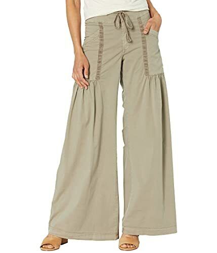 Xcvi Women's Gray Willowy Wide Leg Stretch poplin Casual Pant Size XL ...