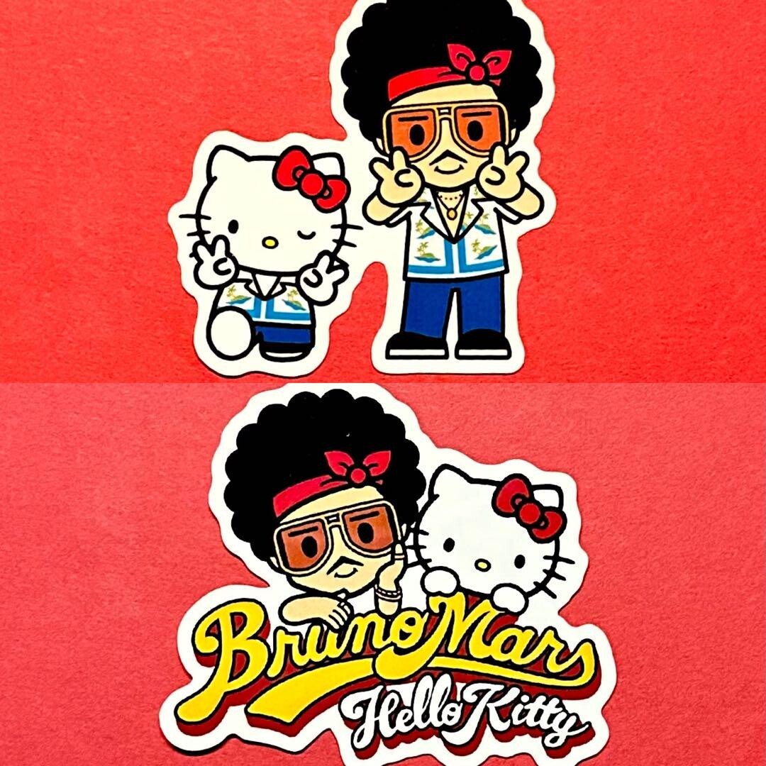 Bruno Mars X Hello Kitty Sticker 2 Pieces Set Japan Limited