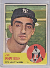 1963 Topps # 183 Joe Pepitone New York Yankees VG/VGEX