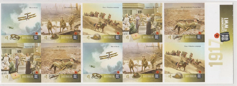 Australia 2017 The 100th Anni of W.W I_full set, Folder, booklet,Maxicard, 2 FDC - Image 3 of 4