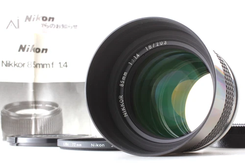 [ Unused w/ Hood ] Nikon Ai-s Ais Nikkor 85mm f/1.4 MF Lens F Mount From Japan